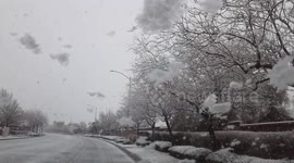 Very Rare Snow Storm in Las Vegas on March 12, 2021