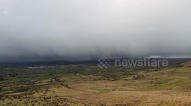 Approaching Storm clouds with hail stones