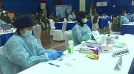 People receive COVID-19 vaccine in Jakarta, Indonesia