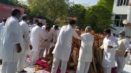 Last Rites Of Brahma Kumaris Chief Administrator Dadi Hriday Mohini In Mount Abu, Rajasthan, India