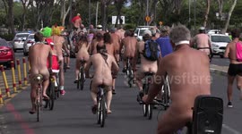 Watch Cape Town's Naked Bike Ride get into full swing for climate change