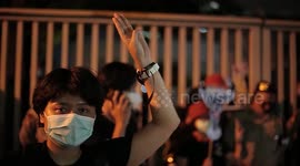 Candlelit vigil held in Indonesia showing solidarity for Myanmar coup protesters