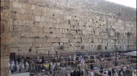 Jews Pray at Western Wall in Jerusalem during COVID-19