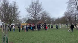 Vigil at clapham common for Sarah Everard the day after protests clash with the police