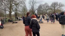 Vigil at clapham common for Sarah Everard the day after mourners clash with the police