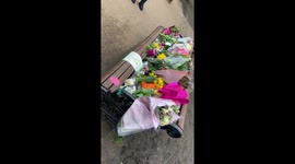 Bench on clapham common shows unrest over the death of Sarah Everard at a vigil the day after mourners clash with the police