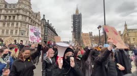 Sarah Everard: On the march with protesters as they walk from Scotland Yard to Parliament Square