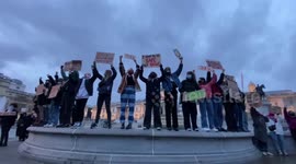 Women stage protest for Sarah Everard at Trafalgar Square