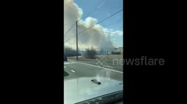 Highway shut down as forest fire burns through 170 acres in New Jersey, US