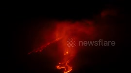 Italy Etna eruption of 15 March 2021 Clip 2