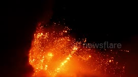 Italy, Sicily Etna eruption of 15 March 2021 Clip 3