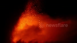 Italy Etna eruption of 15 March 2021 Clip 4/End