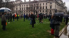Kill the Bill protest: Small crowd gathers at Parliament Square