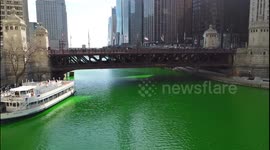 Chicago continues tradition of dying river green ahead of St. Patrick's Day