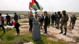 Protest in Hebron in the West Bank