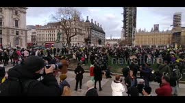 Sarah Everard: Protesters gather outside Parliament in London
