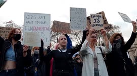 Hundreds of 'Kill Bill' protesters rally outside Parliament Square