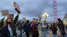 Kill the Bill protesters block London bridge
