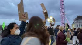 Kill the Bill protesters block London bridge