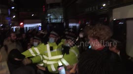 Scuffles between police and protesters as man arrested during 'Kill the Bill' march in central London