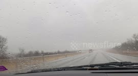 Man drives through tornado warning in Kansas City