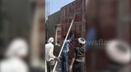 Engineer constructs heat-resistant building without bricks in central India