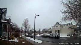 US: Time-Lapse Of Snowfall During Historic Blizzard In Colorado