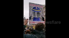 France: Global Security Law Protesters Gather Outside Senate In Paris