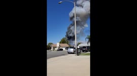 Commercial grade fireworks exploding from house in Ontario Ca