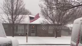 US: Snow And Winds Pick Up Amid Blizzard Warning In Texas Panhandle