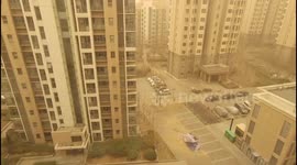 Sandstorm hits buildings in Tianjin, China