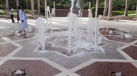 Urban oasis Al Azhar Park Entrance Show Cairo, Egypt