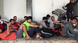 Middle-east and African immigrants are processed in border between Panama and Costa Rica