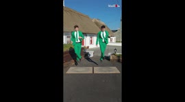 Watch these brothers from Galway, Ireland showcase their fast feet for St Patrick's Day