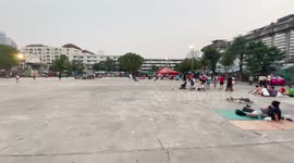 Residents enjoy outdoor activities in Bangkok, Thailand