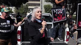 Conspiracy theorists, right wingers and anti-vaccers hold
