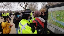 First arrests made at anti-lockdown protest at London's Hyde Park Corner