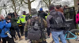 Elderly protester arrested at Hyde Park anti-lockdown rally