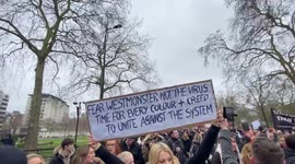Anti-lockdown crowd takes over London's Park Lane