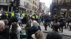 Anti-lockdown protesters break through police line in central London