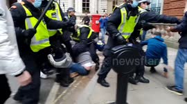 Scuffles and arrests at London anti-lockdown protest