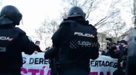 La manifestación a favor de Pablo Hasél termina sin incidentes en Madrid