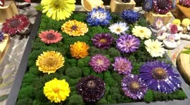 Handmade jewellery and ceramic flowers on sale at Irish Week 2021 Celtic Fair in Moscow