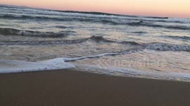 Beautiful sunset in the East Sea of South Korea