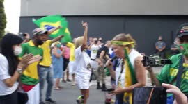 Protest against COVID-19 lockdown in Brazil