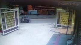 Biker collides with car due to reckless driving in southern India