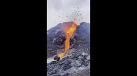 The volcanic eruption in Geldingardalur, Reykjanes, Iceland.