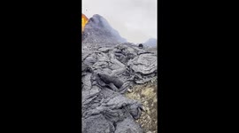 The volcanic eruption in Geldingardalur, Reykjanes, Iceland.