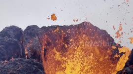 The volcanic eruption in Geldingardalur, Reykjanes, Iceland.