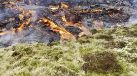 The volcanic eruption in Geldingardalur, Reykjanes, Iceland.